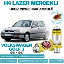 OtoÇizgi Volkswagen Golf 3 1991 - 1997 Lazer Mercekli Ufuk Çizgili Far Ampulü Araç Motosiklet LED Şimşek Etkili
