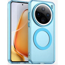Nezih Case Vivo X200 Pro ile Uyumlu Magsafe Şarj Özellikli Kamera Korumalı Renkli Yarı Saydam Silikon Kılıf