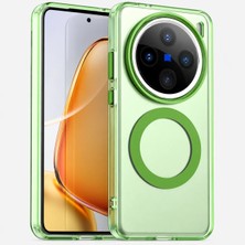 Nezih Case Vivo X200 Pro ile Uyumlu Magsafe Şarj Özellikli Kamera Korumalı Renkli Yarı Saydam Silikon Kılıf