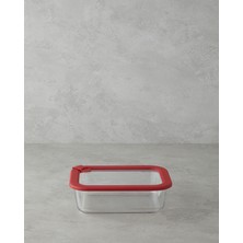 Hecha Cam Saklama Kabı 1050 ml Kırmızı