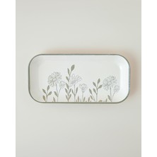 English Home Petal Poetry Seramik Kayık Tabak 29 cm Yeşil