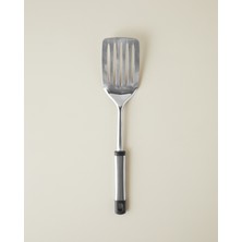 English Home Steel Force Paslanmaz Çelik Izgaralı Spatula 35,9 cm Siyah - Gri