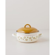 English Home Nostalgic Serenity Emaye Mini Tencere 18 cm Hardal