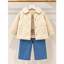 Ecoo Kids Kız Trikolu Yelekli Takım