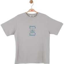 Nk Kids Erkek Çocuk 8-14 Yaş Sırt Baskılı T-Shirt Gri