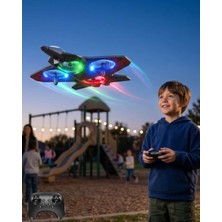 Bin1çeşit Uzaktan Kumandalı LED Işıklı Drone Uçak 360 Derece Dönüş Özellikli Oyuncak Drone