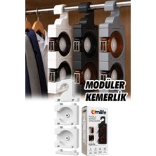 Omilife Modüler Puzzle  Kemer Organizeri Birbirine Eklenebilir  Rulo Kemer Düzenleyici Dolap Içi Kemerlik