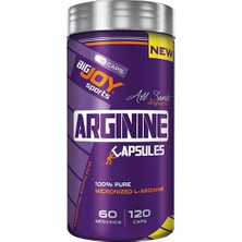 Bigjoy Sports Arginine 120 Bitkisel Kapsül 30 Servis Arjinin İçeren Amino Asit Ürünü