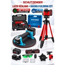 SCHUTZENGER Tripodlu Dijital Lazer Terazi ve Çift Akülü Dijital Göstergeli Vakumlu Kaldırma Makinesi Çantalı Ikili Set 8032F