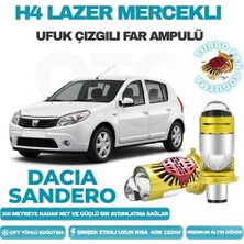 OtoÇizgi Dacia Sandero 2008 - 2012 Lazer Mercekli Ufuk Çizgili Far Ampulü Araç Motosiklet LED Şimşek Etkili
