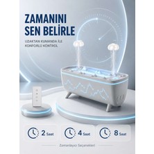 Bin1çeşit Uzaktan Kumandalı Aroma Difüzörü Sessiz Hava Nemlendirici Alev Efektli 2 4 8 Saat Zamanlayıcılı