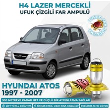 OtoÇizgi Hyundai Atos 1997 - 2007 Lazer Mercekli Ufuk Çizgili Far Ampulü Araç Motosiklet LED Şimşek Etkili