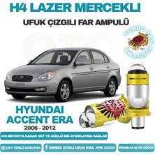 OtoÇizgi Hyundai Accent Era 2006 - 2012 Lazer Mercekli Ufuk Çizgili Far Ampulü Araç Motosiklet LED Şimşek Etkili