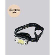 Bin1çeşit USB Şarjlı LED Kafa Feneri 215 Lümen Manyetik (Kompakt Model)