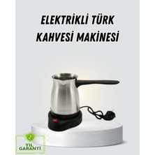 Bin1çeşit 800W Paslanmaz Elektrikli Cezve Gizli Rezistans ve Ergonomik Kulp