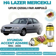 OtoÇizgi Hyundai Accent Admire 1994 - 2005 Lazer Mercekli Ufuk Çizgili Far Ampulü Araç Motosiklet LED Şimşek Etkili