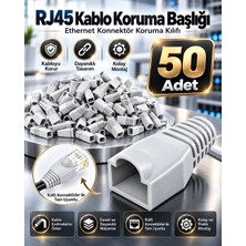 Pemberton Ca5/cat6 RJ45 Bot Koruma Kılıfı / Cat6 Koruma Cover Ağ Kablosu / Kauçuk Kablo Koruma Konektörü 50 Adet