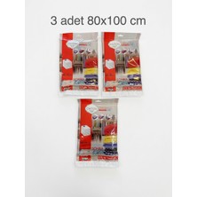 Onton 3 Adet 80X100 cm Vakumlu Poşet - %75 Yer Tasarruflu Kıyafet ve Tekstil Vakumlu Hurç Seti
