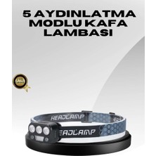 Bin1çeşit USB Şarjlı LED Kafa Lambası 300 Lümen Güç Göstergeli