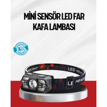 Royaleks Sensörlü LED Kafa Lambası Kırmızı Beyaz Işık Ayarlanabilir