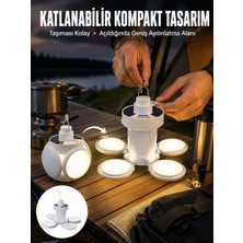 Bin1çeşit Katlanabilir Taşınabilir Kamp Lambası Işıldak Beyaz Işık Güneş Enerjili Solar Aydınlatma Yeni Nesil