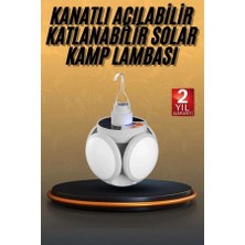 Bin1çeşit Taşınabilir 5 Kanatlı Solar Lamba USB Şarjlı Açık Alan