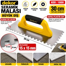 Dekor Seramik Malası Büyük Diş 30 cm Kapalı Plastik Alman Yay Çeliği Diş  ( 15 x 15 ) Kod :1800