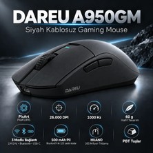 Dareu A950GM Black Pixart 3395 Sensör Kablosuz Gaming Mouse