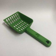Bin1çeşit 3D Baskı Kedi Kumu Küreği - Geniş Hazneli Eleme Küreği-Yeşil
