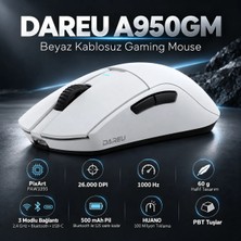 Dareu A950GM White Pixart 3395 Sensör Kablosuz Gaming Mouse