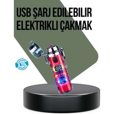 Bin1çeşit Güç Göstergeli Şarjlı Fenerli USB Elektrikli Çakmak