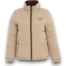 Reebok 6W Ettelb Puffer Coat Çift Tarafli Mont Kahverengi Kadın Mont