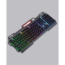Bin1çeşit Ergonomik Rgb Klavye Mouse Seti USB Bağlantılı Türkçe Q