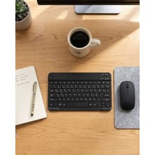 Bin1çeşit Kablosuz Klavye ve Mouse Kombosu Bluetooth Uyumlu Sessiz Set