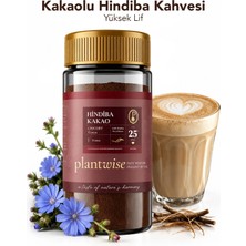 Plantwise Kakaolu Hindiba | %80 Hindiba %20 Kakao | Kafeinsiz | 100G Cam Kavanoz