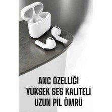 Bin1çeşit Ergonomik Tasarımlı Bluetooth Kulaklık Uzun Pil Ömrü Beyaz