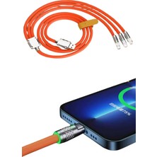 Global Çoklu Şarj Kablosu USB Type-C Ios Uyumlu 120W Hızlı Şarj Kablosu