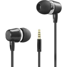 Bin1çeşit Mikrofonlu Kulak Içi Kulaklık 3.5 mm Uyumlu Siyah