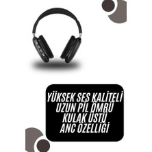 Bin1çeşit Kulak Üstü Kablosuz Bluetooth Kulaklık Yumuşak Süngerli Sd Kart Girişli