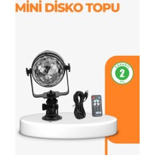 Elvasta Dmtk- Eldm- Elva- 3 Renk 7 Mod Döner Disko Topu Işık El Tk