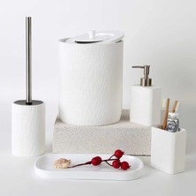 Selim Linen Banyo Seti Beyaz
