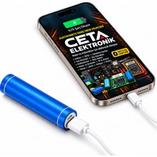 Ceta 18650 Tekli Metal Powerbank Kutusu – Usb-A 5V 1A Çıkış, Type-C Şarj Girişli