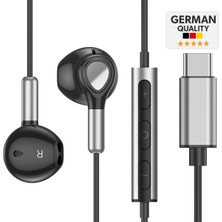 Woyax Mikrofonlu Kablolu Kulak Içi Type-C Kulaklık Mıknatıslı Güçlü Bass iPhone Android Telefon Tablet Laptop Uyumlu