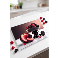 Cam Kesme Tahtası Temperli Uv Baskılı Kaymaz Ayaklı - 25X35 cm En Çok Tercih Edilen Boyut ile  Cam Kesme ve Servis Tahtası
