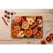 Cam Kesme Tahtası Temperli Uv Baskılı Kaymaz Ayaklı - 25X35 cm En Çok Tercih Edilen Boyut ile  Cam Kesme ve Servis Tahtası