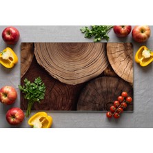 Cam Kesme Tahtası Temperli Uv Baskılı Kaymaz Ayaklı - 25X35 cm En Çok Tercih Edilen Boyut ile  Cam Kesme ve Servis Tahtası