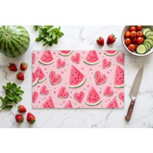 Cam Kesme Tahtası Temperli Uv Baskılı Kaymaz Ayaklı - 25X35 cm En Çok Tercih Edilen Boyut ile  Cam Kesme ve Servis Tahtası