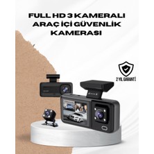 Global Wi-Fi Bağlantılı Full Hd Araç Kamera Seti 3 Kameralı Park Koruma ve Döngü Kayıt