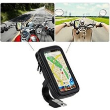 Global Su Geçirmez Motosiklet Telefon Tutucu Evrensel Gidon Montaj Navigasyon Standı