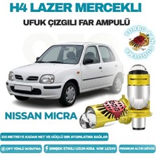 OtoÇizgi Nissan Micra 1992 - 2002 Lazer Mercekli Ufuk Çizgili Far Ampulü Araç Motosiklet LED Şimşek Etkili